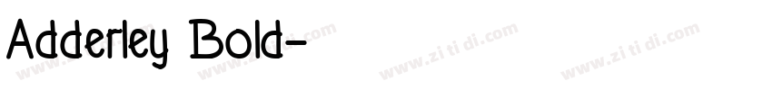 Adderley Bold字体转换